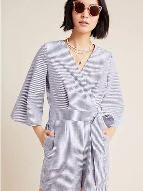 Anthropologie - Amadi Meghan Seersucker Romper,